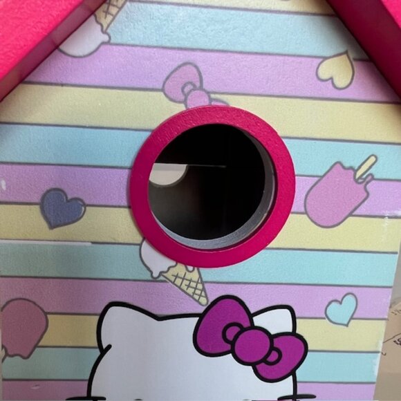 Hello Kitty Wooden Birdhouse - Viral Tiktok - 9-1/4" Tall - Picture 9 of 12